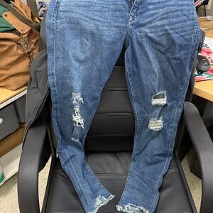 Express Ripped Skinny Legging Jeans